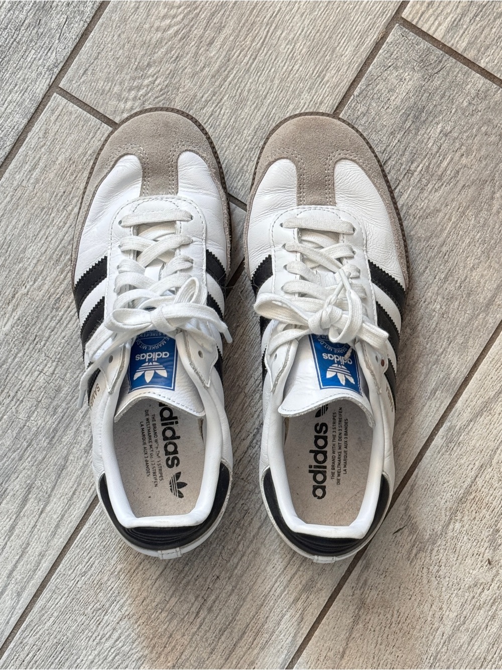 Adidas Samba OG original White Black Classic Sneaker tennis shoe size 8 women - Picture 13 of 13